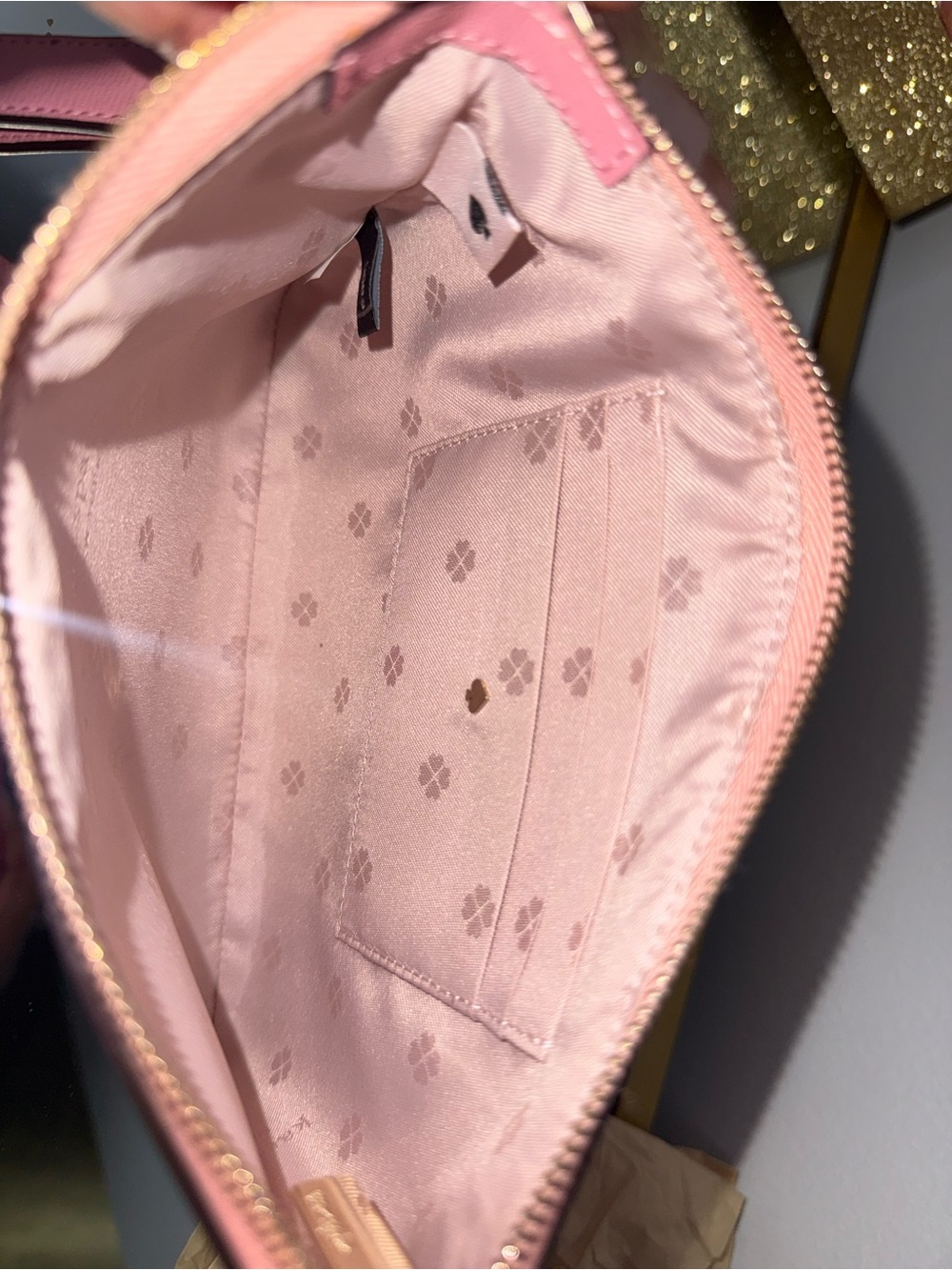 kate spade Pink Floral Wristlet Clutch with Orange Accents - Picture 5 of 8